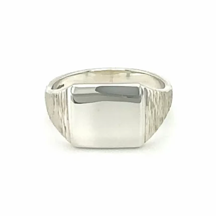 silver square ring